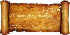 Östreicher Apostol névjegykártya